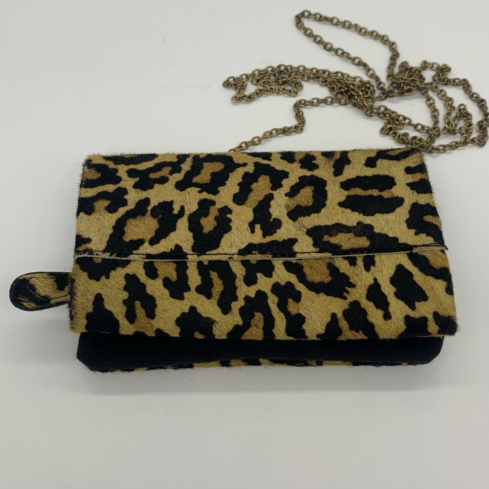Free People Animal Print Crossbody Leather Bag